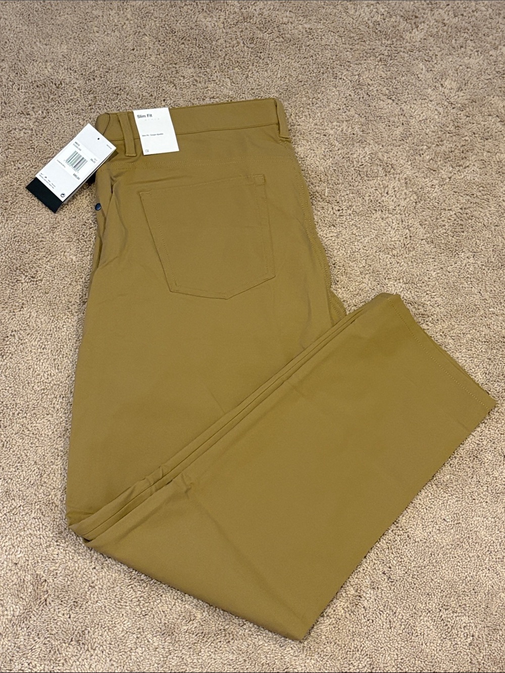 Men's Slim Fit Golf Pants in Khaki